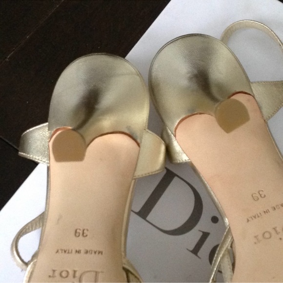 Christian Dior Lattice T-Strap Metallic size 39 - Picture 4 of 10